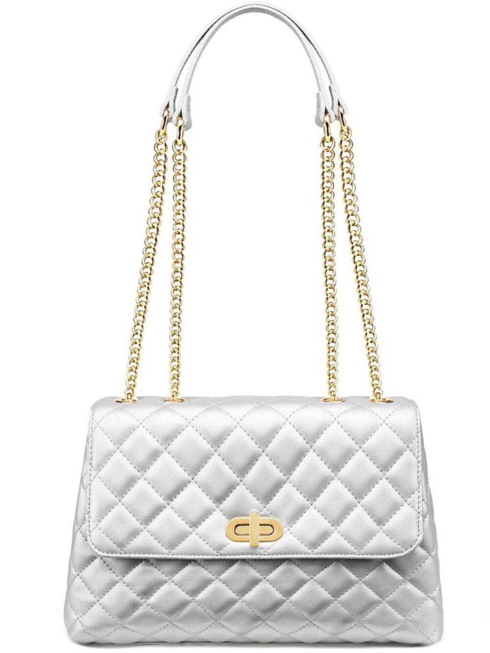 Medium Shoulder Purse and Handbag for Women Quilted Crossbody Bag